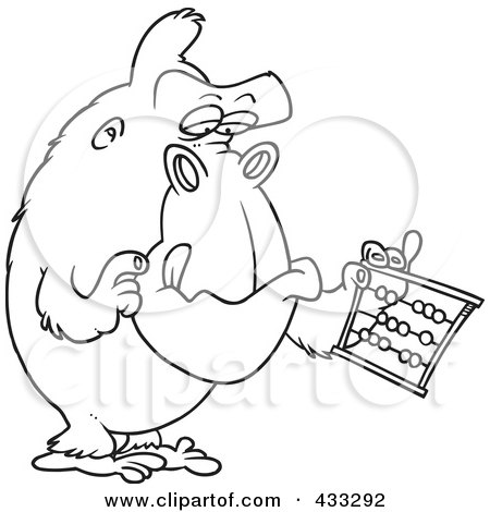 450x470 Royalty Free (Rf) Clipart Illustration Of A Gorilla Using