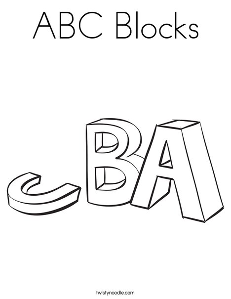 468x605 Abc Blocks Coloring Page