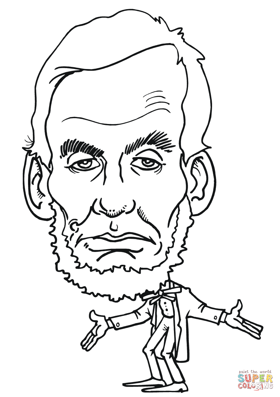 919x1300 Abraham Lincoln Caricature Coloring Page Free Printable Coloring