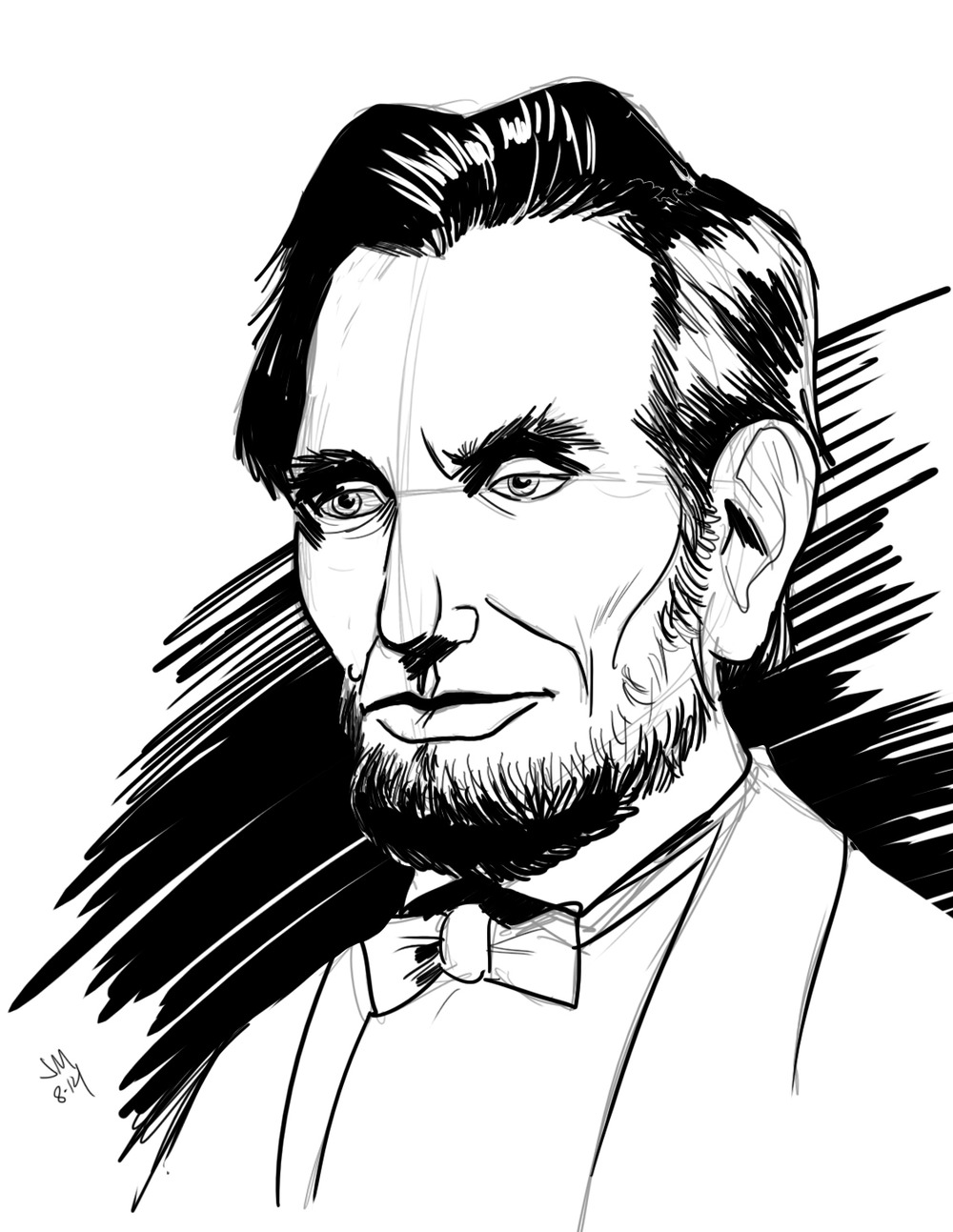 1000x1293 Daily Sketch Lincoln Jason Muhr