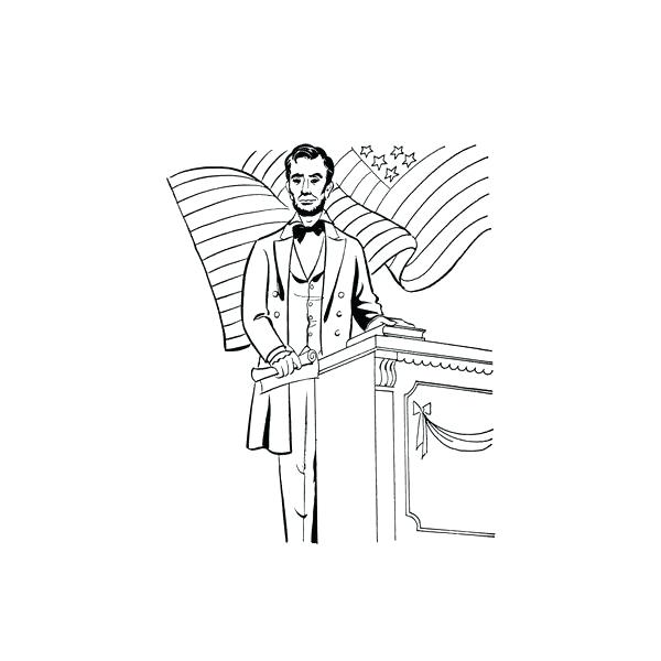 600x600 Free Printable Coloring Pages Abraham Lincoln