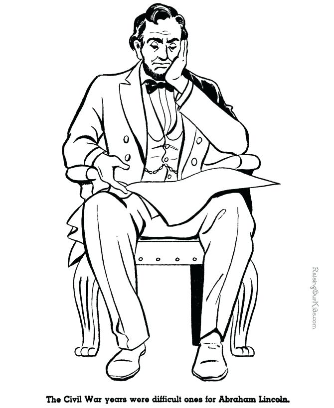 670x820 Abraham Lincoln Coloring Pages Murs