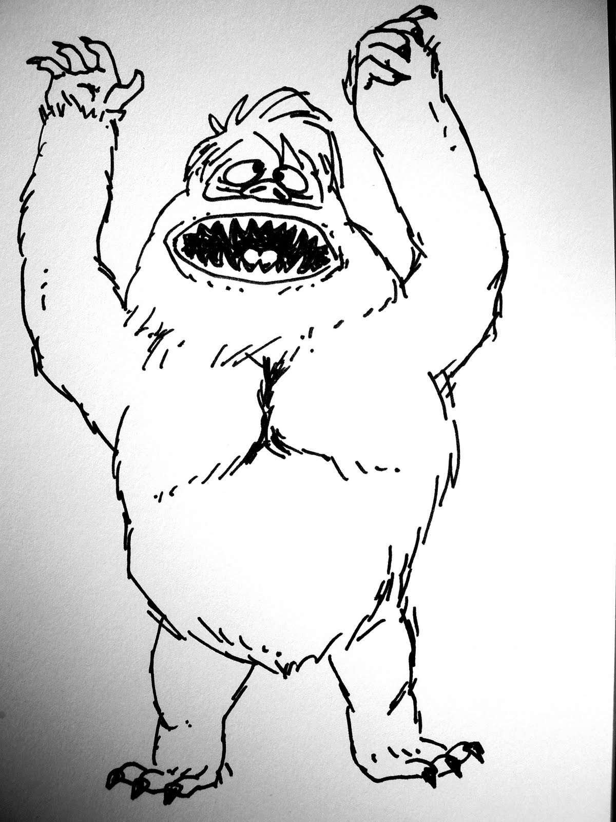 Abominable Snowman Drawing at GetDrawings | Free download