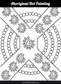 250x344 Aboriginal Dot Painting Template 2 Painting Templates, Dot