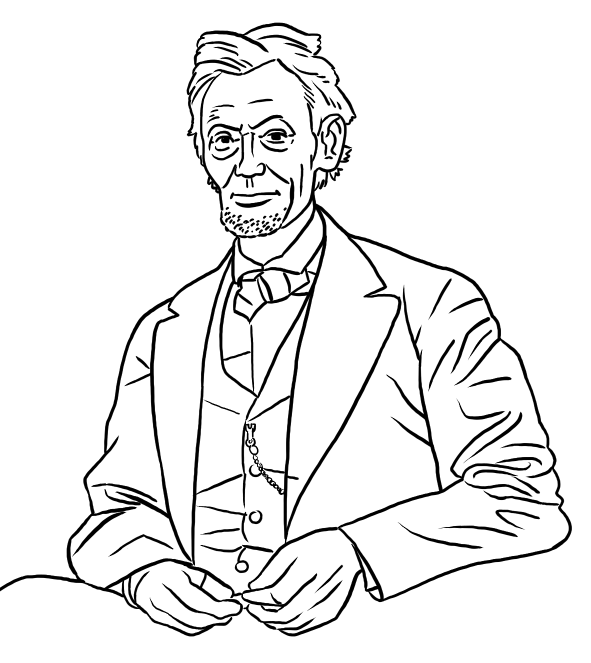 591x663 Abraham Line Coln Drawing