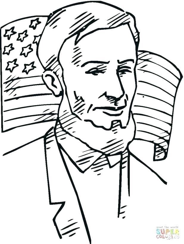 618x819 Abraham Lincoln Coloring Pages In Front Of Flag Coloring Pages