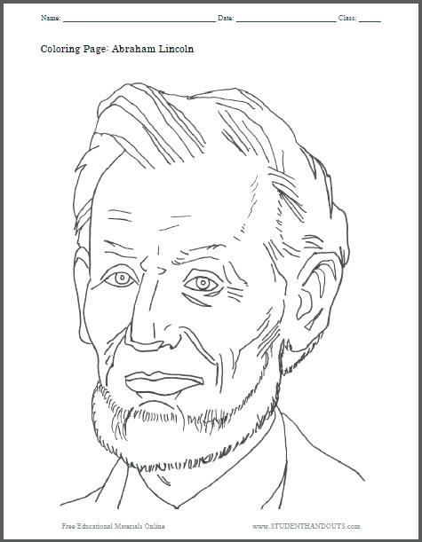 475x611 New Abraham Lincoln Coloring Page Image