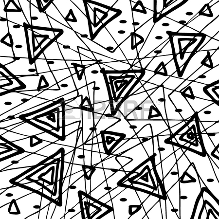 450x450 Hand Drawn Of Triangle Doodle By Pencil Use For Background