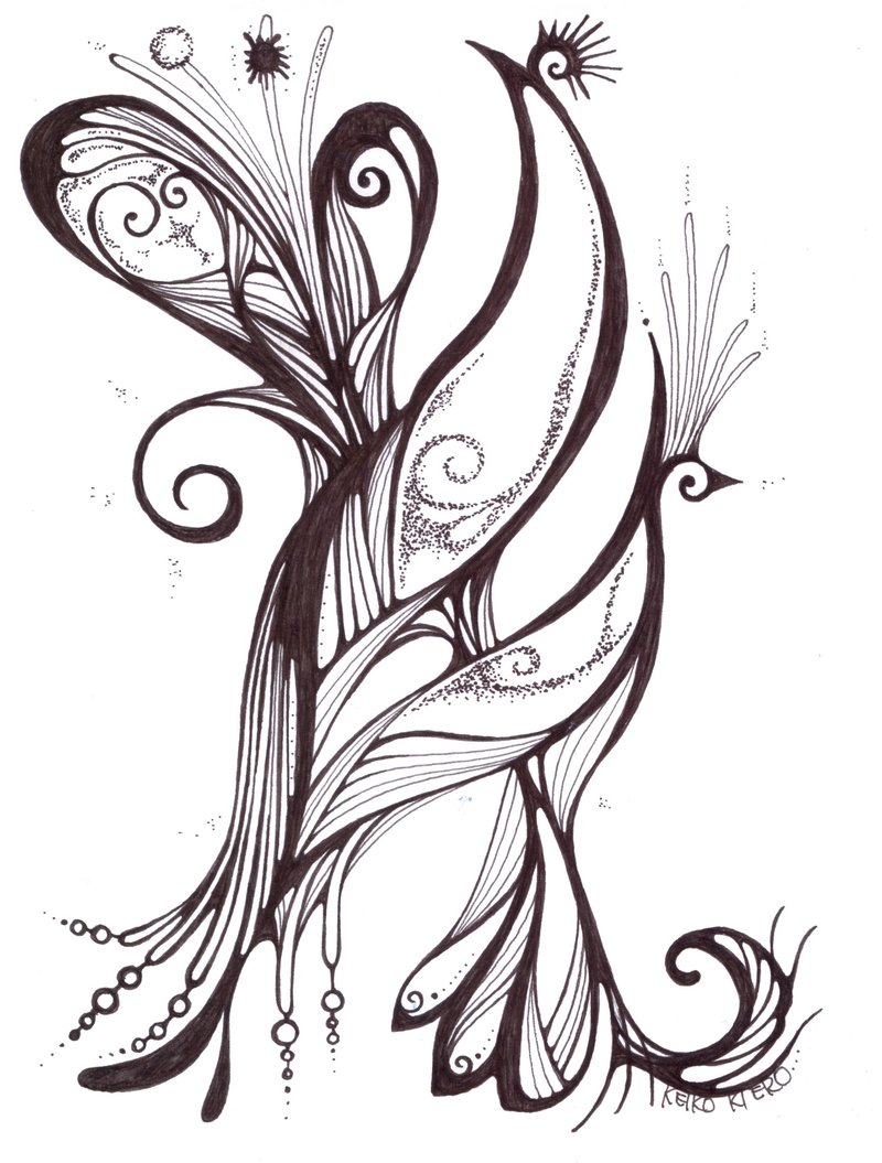 800x1055 Love Bird By On @ Zentangle