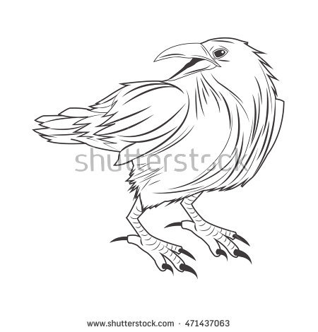 450x470 Eagle Tattoo Animal Draw Abstract Icon. Flat And Isolated Design