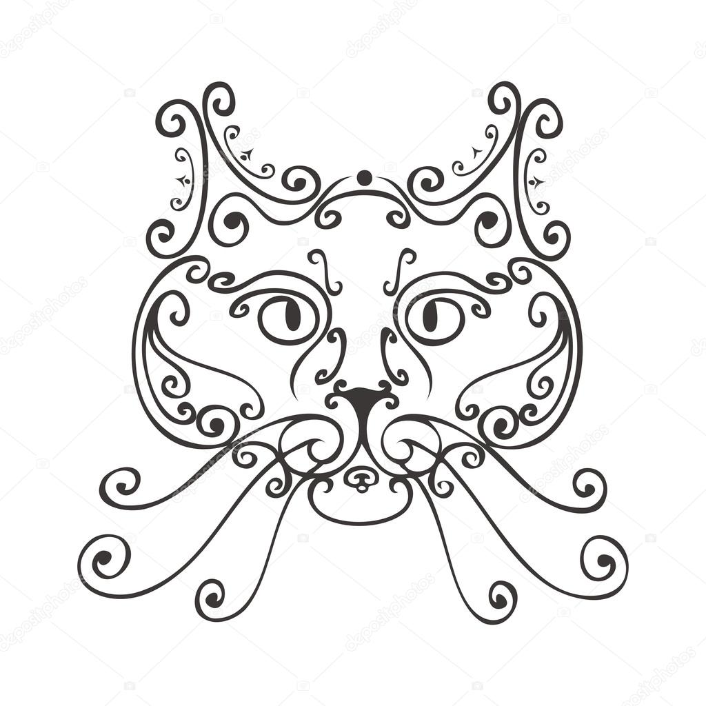 1024x1024 Abstract Cat Stock Vector I.petrovic