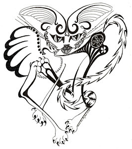 266x300 Abstract Cat Drawings