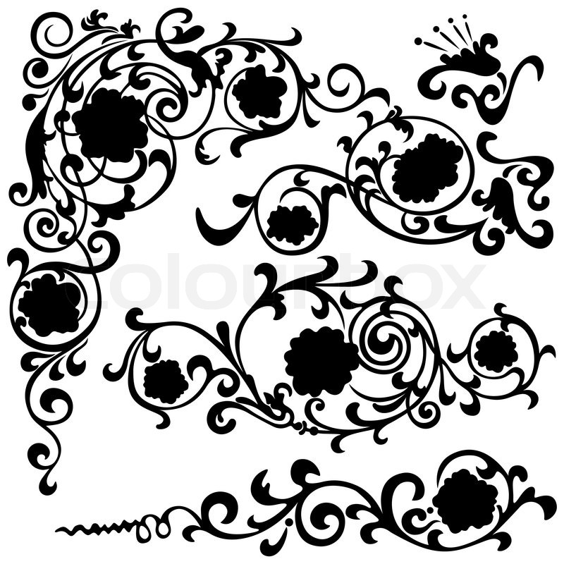 800x800 Flower Fancy Pattern, Abstract Design Ornament Floral Motifs