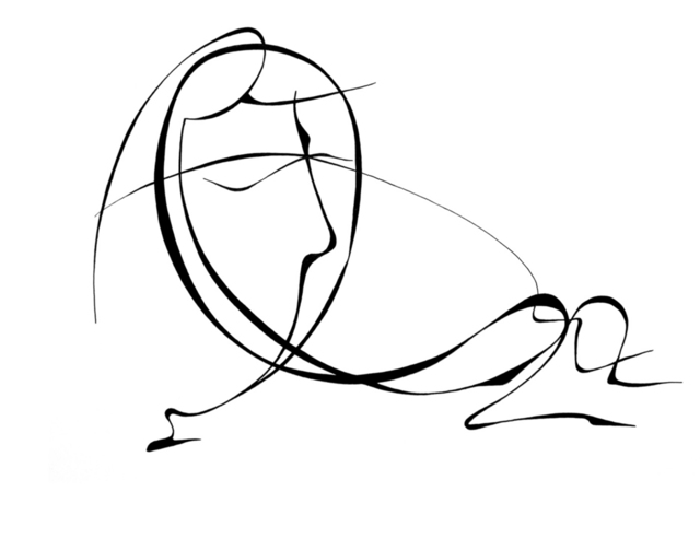 640x503 Lyudmila Kogan Artwork Being Down Original Drawing Pen