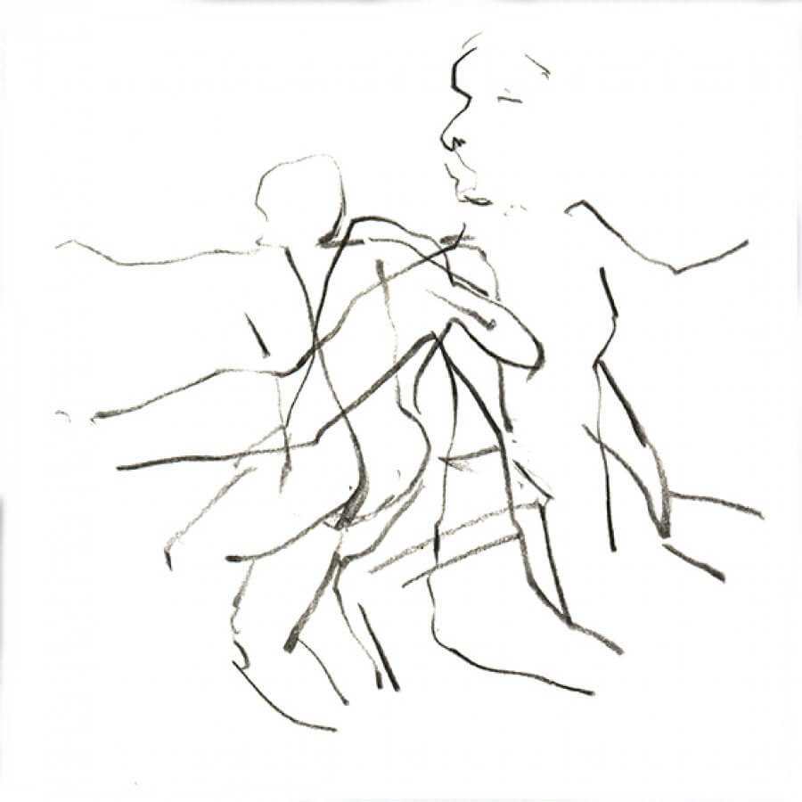 900x900 Paola Telesca, Abstract, Figurative Blind Drawing 7, 2015, Unique