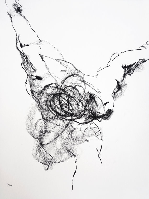 570x759 Abstract Figurative Drawing Drawing 309 9 X By Derekoverfieldart