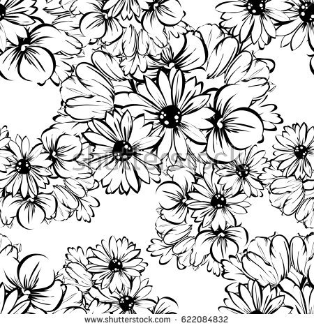 450x470 Drawn Daisy Abstract