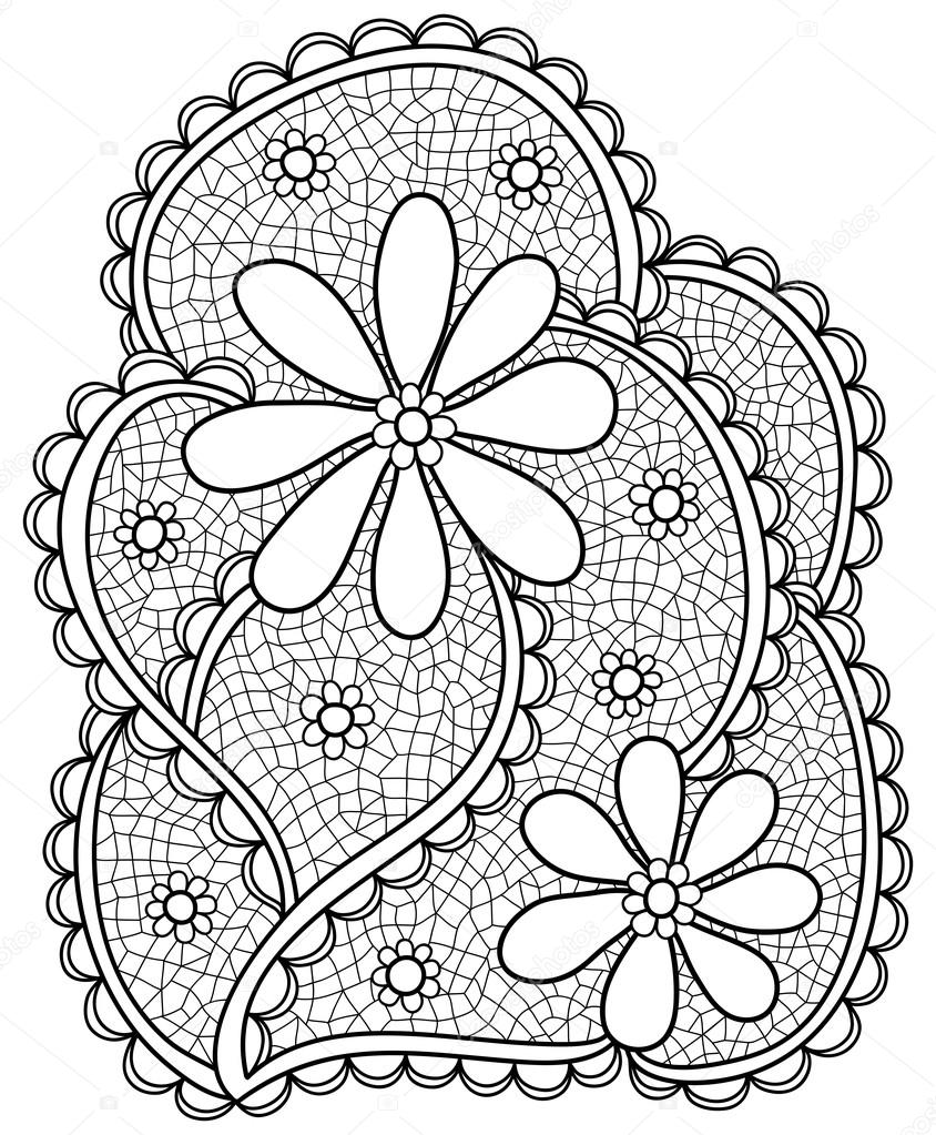 844x1023 Hand Drawn Abstract Flowers Stock Vector Nonikastar