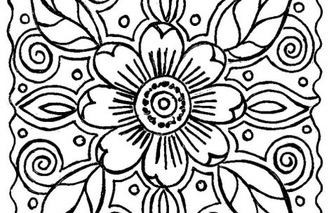 469x304 Coloring Pages For Adults Abstract Flowers Just Colorings