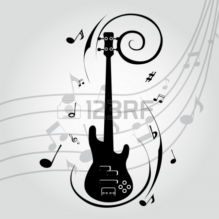 450x450 Abstract Guitar Silhouette On Special Music Background Royalty