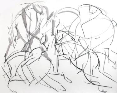 375x298 Buy Original Charcoal Abstract Horse Drawings Online Saatchi Art