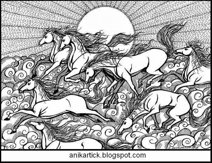 698x539 Horse Drawings And Paintings