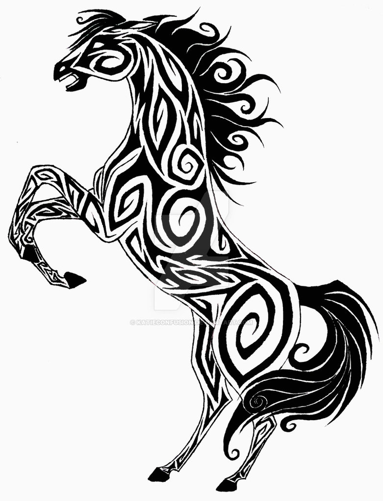 781x1023 Tribal Horse By Katieconfusion