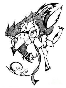 225x300 Abstract Horse Drawings