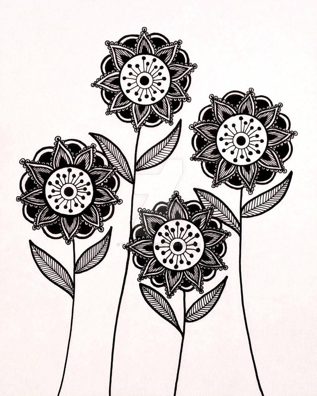 1024x1279 Henna Abstract Line Drawing Print By Viewfromtheedge