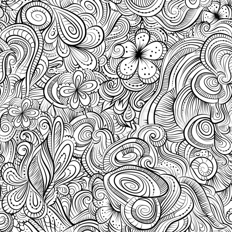 800x800 Vintage Line Art Abstract Decorative Nature Ornamental Seamless