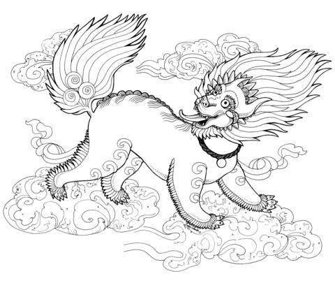 480x405 Snow Lion Zentangle Coloring Page Free Printable Coloring Pages