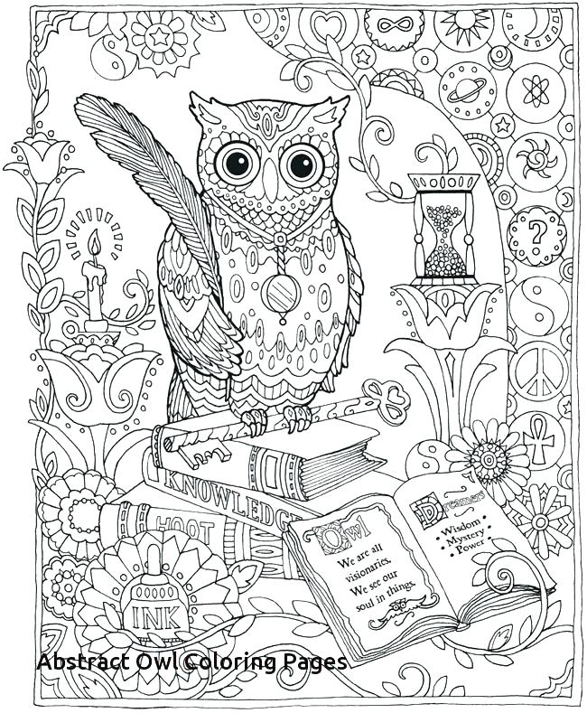 650x789 Awesome Owl Coloring Pages New Owls Abstract Doodle Colouring P