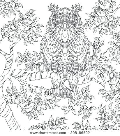 412x470 Cool Owl Coloring Page Fee Panda Pages Printable Image 2 Unique