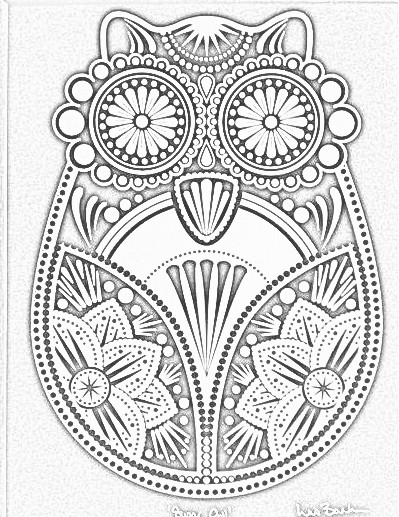 399x517 Owl Abstract Doodle Zentangle Zendoodle Paisley Coloring Pages