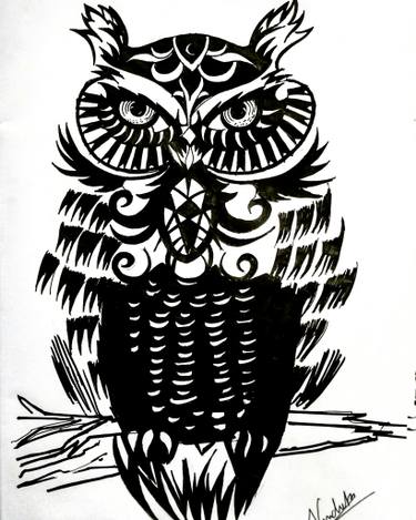 375x469 Owls Drawings For Sale Saatchi Art