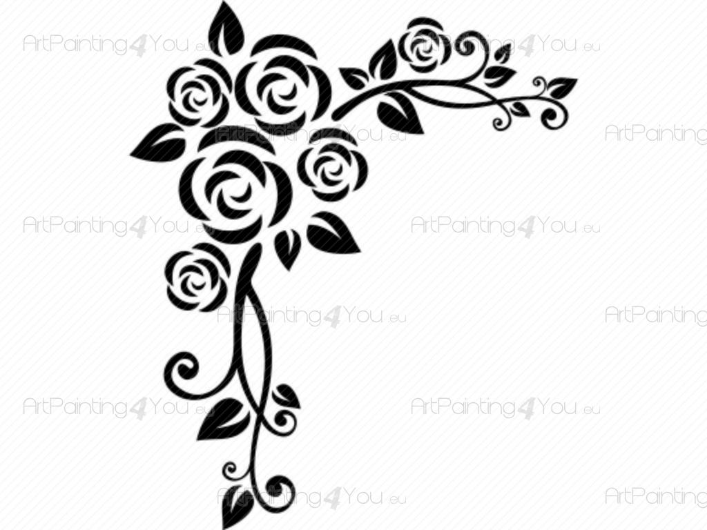 1024x768 Wall Decals Abstract Rose Artpainting4you.eu (Vdf1080en)