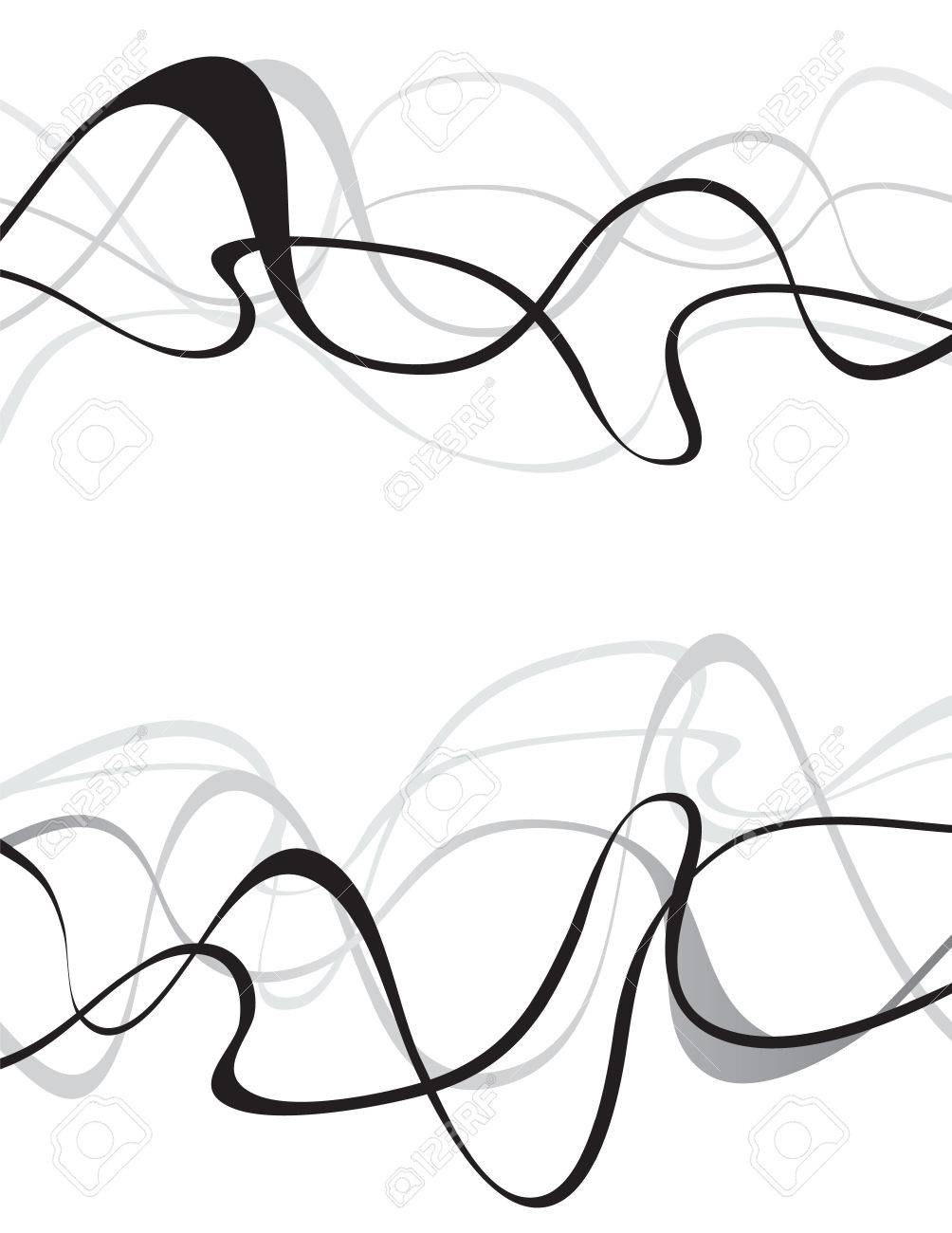 1004x1300 Abstract Art Vector. Abstract Background With Curvy, Curved Lines
