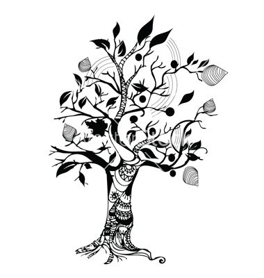 380x400 Abstract Tree Vector By Lindwa