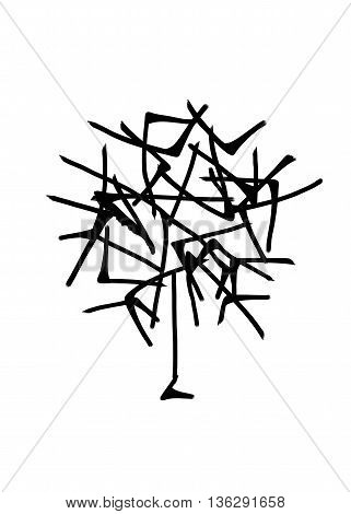 321x470 Drawing Abstract Tree On White Image Amp Photo Bigstock