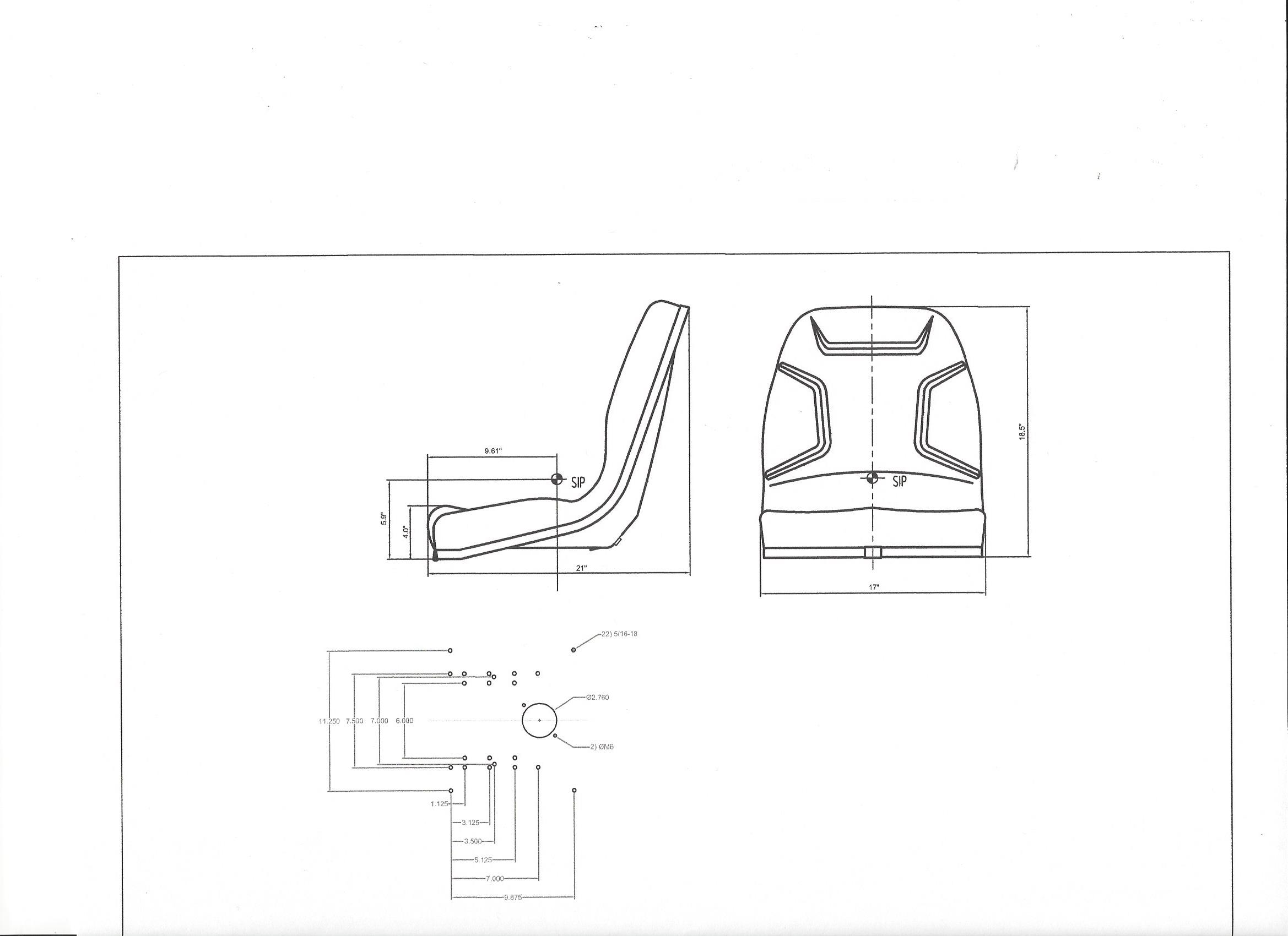 2338x1700 Seat Allis Chalmersdeutz Ac 5015, 5020, 5030, 5040, 5215, 5220