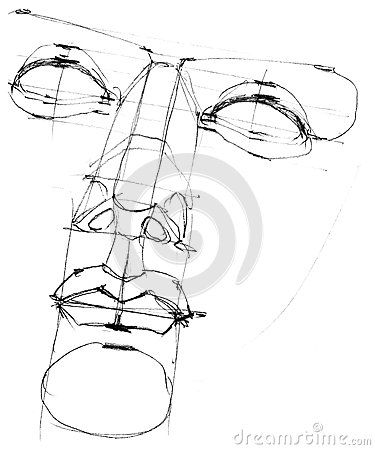 375x450 Greek Statue Sketch