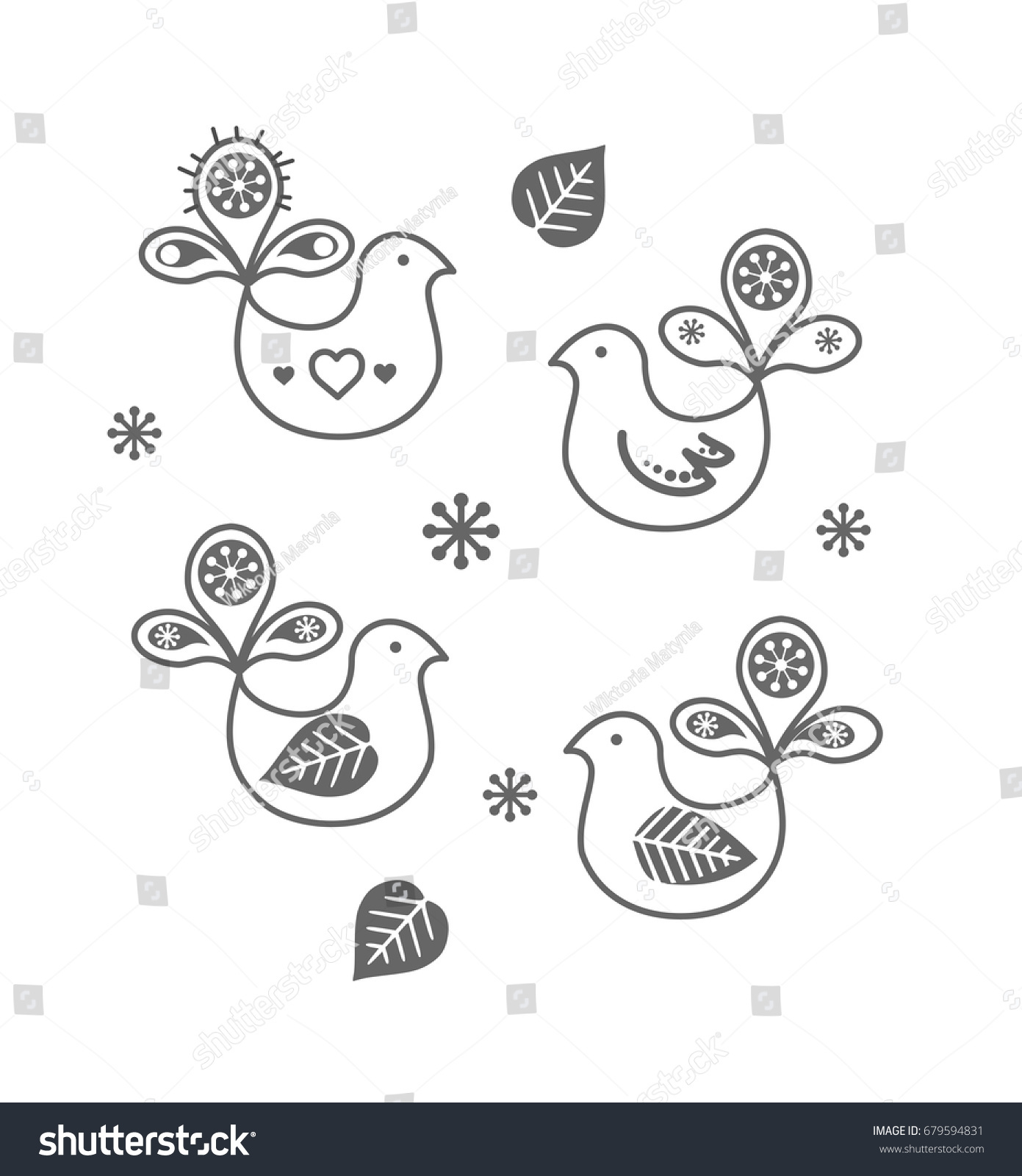 1391x1600 Coloring Stock Vector Scandinavian Folk Art 90th Academy Awards