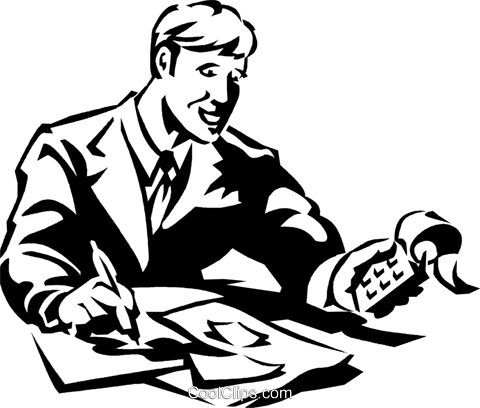 480x408 Accountant Royalty Free Vector Clip Art Illustration Vc059988