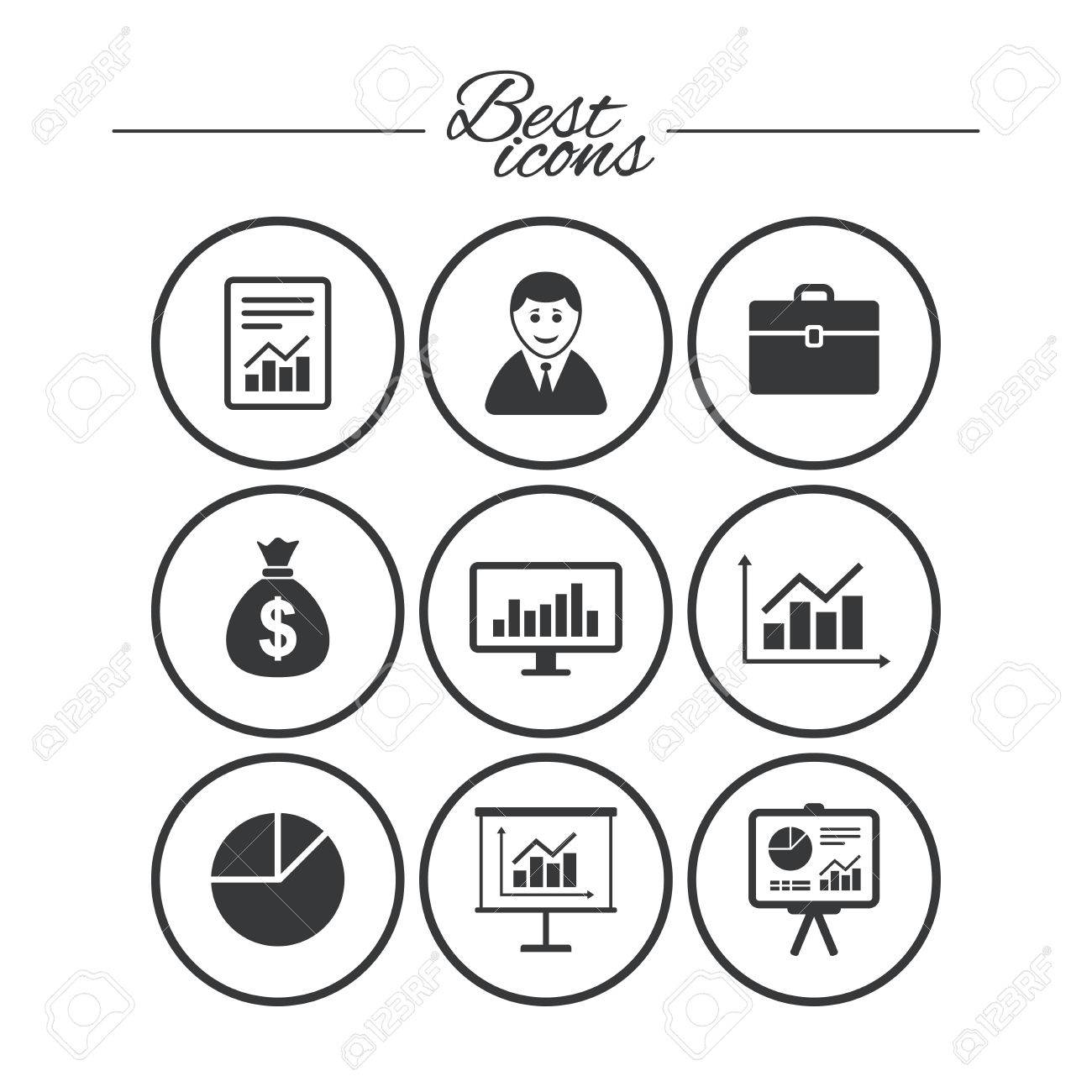 1300x1300 Statistics, Accounting Icons. Charts, Presentation And Pie Chart