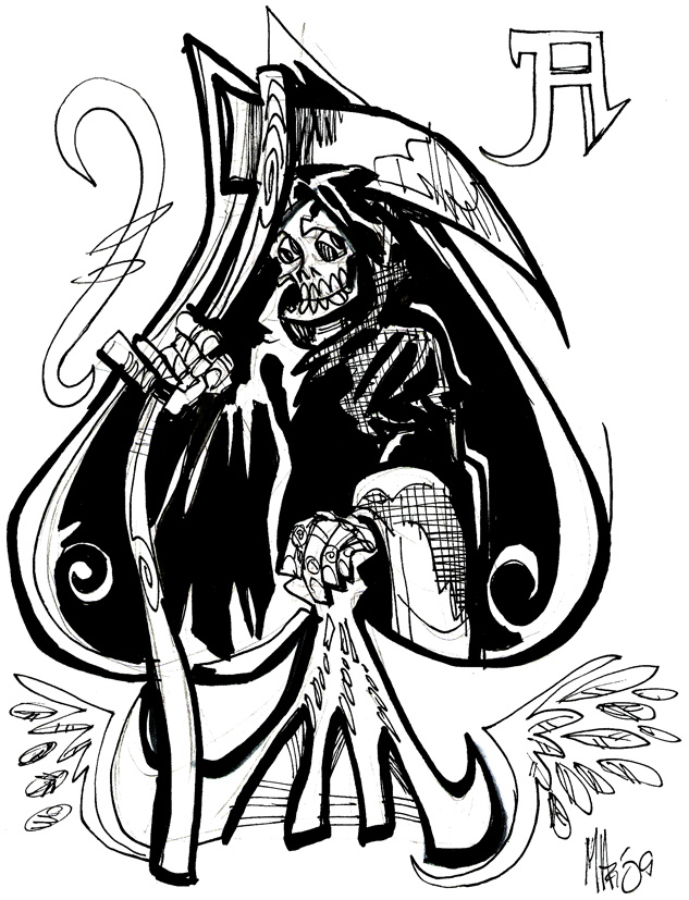 633x827 Ace Of Spades Grim Reaper By Mannycartoon
