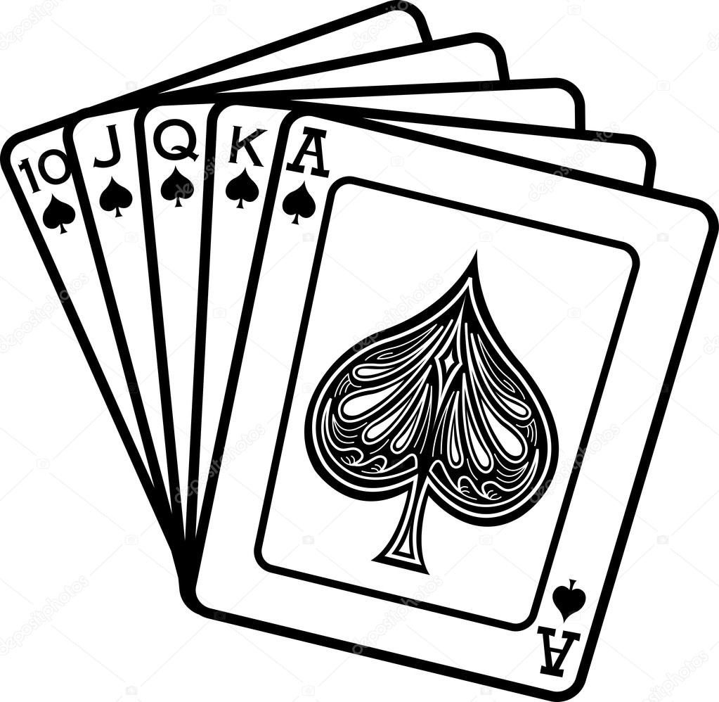 1023x998 Hand Of Cards Showing A 10, Jack, Queen, King And Ace Of Spades