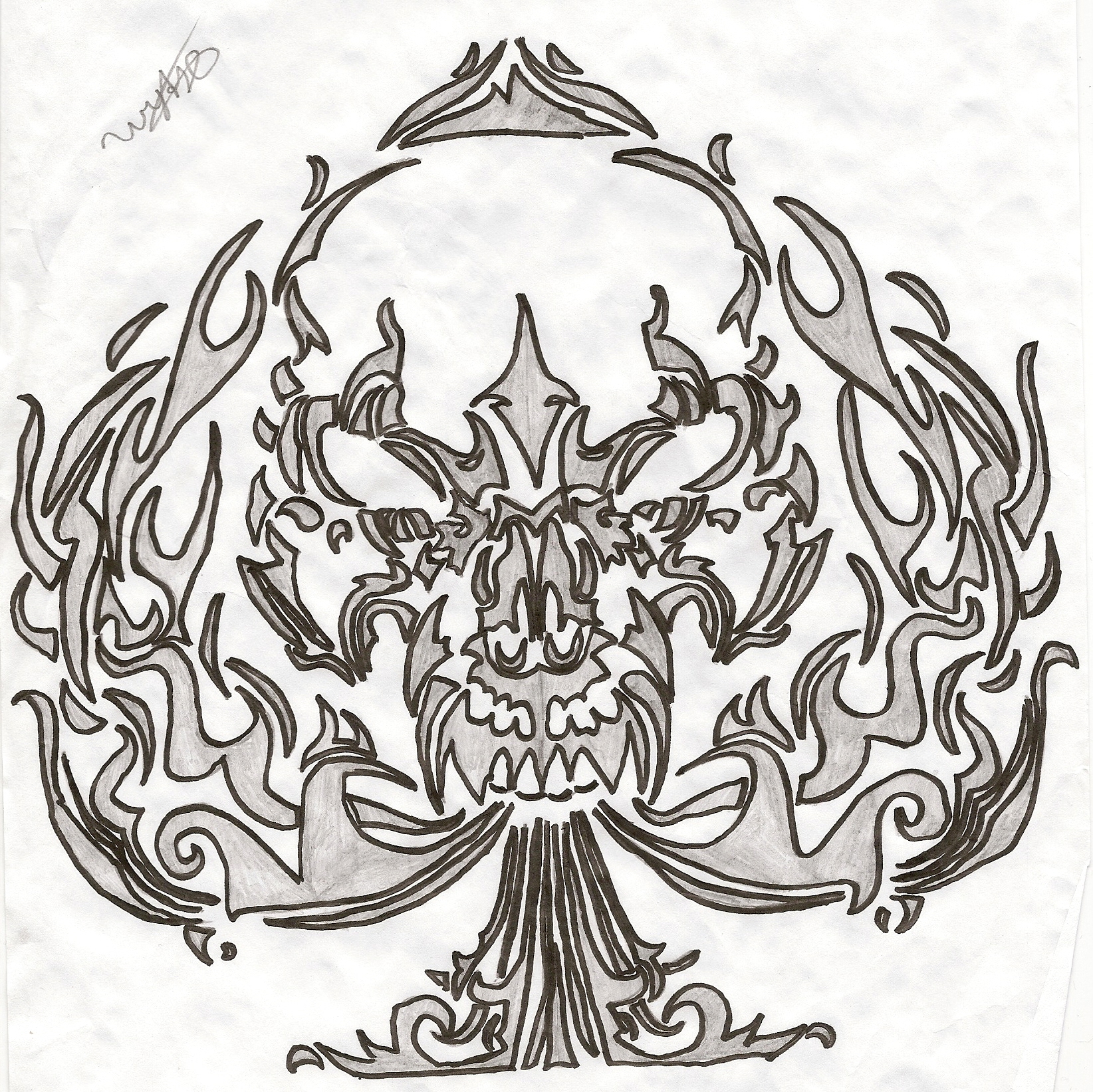 1644x1643 Ace Of Spades (Tribal) By Darks0ul777