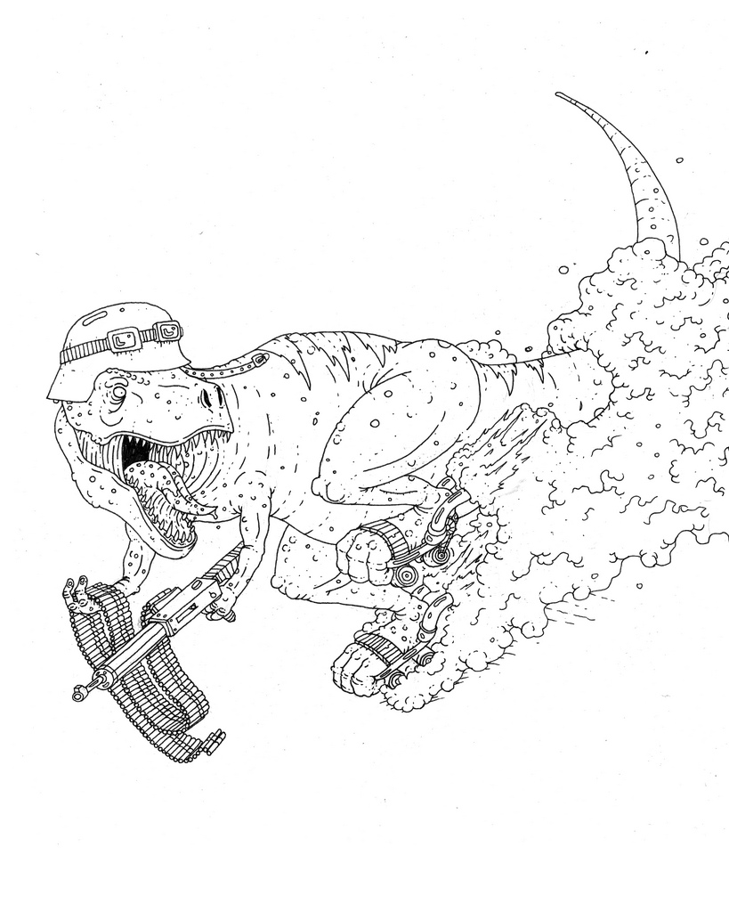 819x1024 T Rex Rune Alexandersen Beauton Art Gallery Drawings