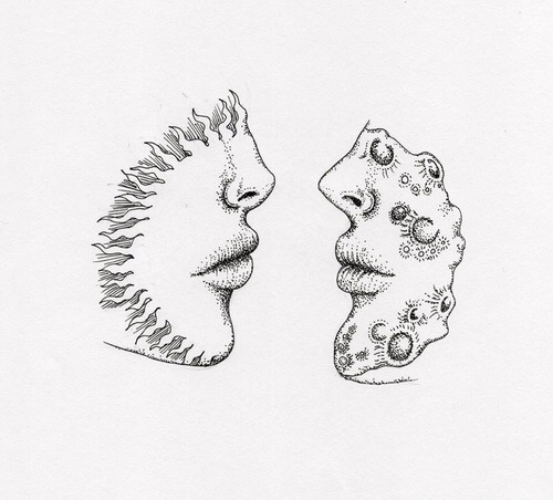 500x452 Love Drawing Art Couple Cute Life Cool Hippie Hipster Follow Back