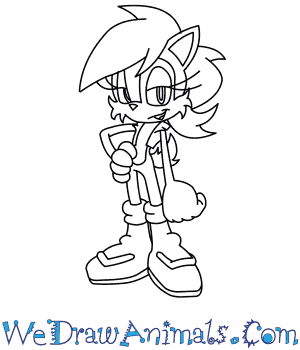 300x350 How To Draw Sally Acorn From Sonic The Hedgehog